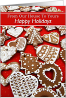 From Our House to Yours / Happy Holidays - Holiday Cookies card