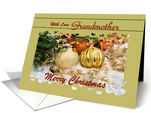 Grandmother / Merry Christmas - Christmas Tree Ornaments card
