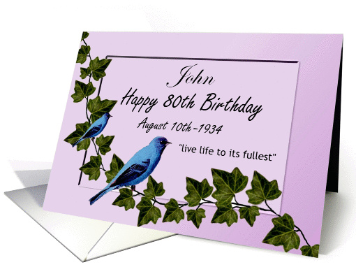 John 50th Birthday Colorful Hummingbird and Flowers card (1302002)