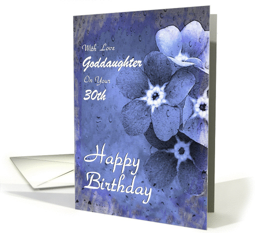 30th Birthday / Goddaughter - Forget-me-not Flowers with... (1313416)