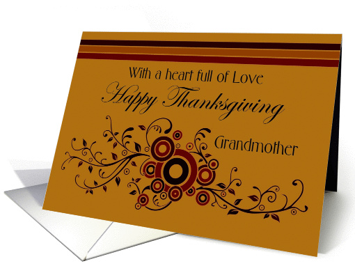 Grandmother Happy Thanksgiving - With a Heart Full of... (1315640)