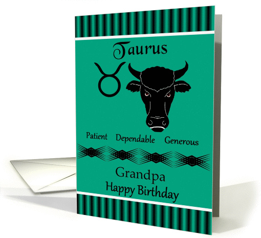Grandpa / Taurus Birthday - Zodiac Sign / The Bull card (1335272)