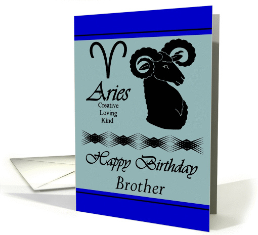 Brother / Aries Birthday - Zodiac Sign / The Sheep card (1336104)