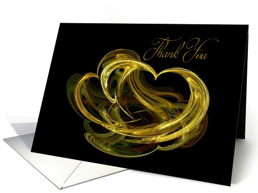 Thank You / Blank Inside - Fractal / Heart of Gold card (1438172)