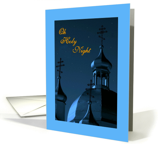 Christmas / Oh Holy Night / General - Blue Church Steeples card