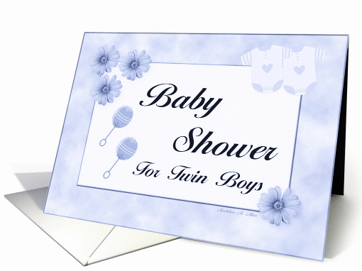 Baby Shower / For Twin Boys card (338601)