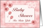Baby Shower / For Twin Girls card
