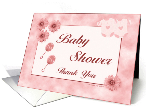 Baby Shower / Thank You / Girl card (338611)