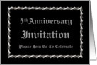 5th Anniversary - Invitation card