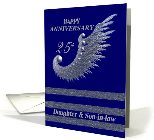 Happy Anniversary 25th - Daughter & Son-in-law / silver &... (382670)