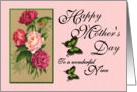 Happy Mother’s Day - To a wonderful Niece / Peonies & Butterflies card