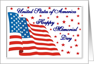 Memorial Day / Flag - United States of America / Happy Memorial Day card