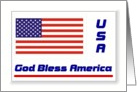 Memorial Day / Flag - USA - God Bless America card