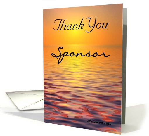 Recovery / Sponsor - Thank You card (449352)