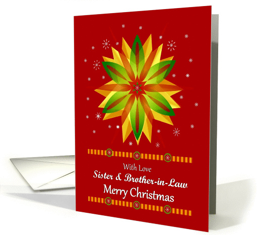 Sister/Brother-in-law /Merry Christmas - Snowflakes/Red... (483568)