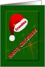 Merry Christmas Grandma / Santa Hat & Stars card