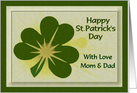 Happy St. Patrick’s Day - With Love Mom & Dad card