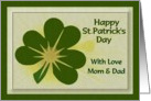 Happy St. Patrick’s Day - With Love Mom & Dad card