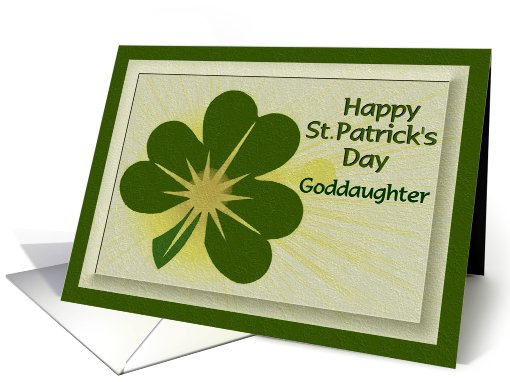 Happy St. Patrick's Day - Goddaughter card (539796)