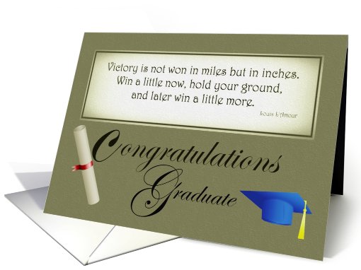 Congratulations - Graduate / Quote card (631228)