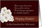 Happy Easter ~ Grandmother ~ White Flowers and Verse card