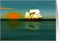 Blank Card ~ General ~ Ship at sea card