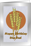 Birthday ~ Step Dad ~ Autumn Harvest Wheat card