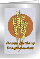 Birthday ~ Daughter-in-law ~ Autumn Harvest Wheat card