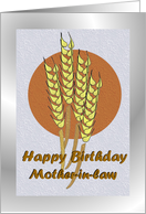 Birthday ~ Mother-in-law ~ Autumn Harvest Wheat card
