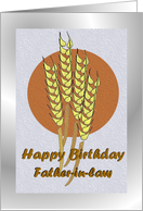 Birthday ~ Father-in-law ~ Autumn Harvest Wheat card