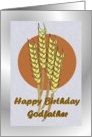 Birthday ~ Godfather ~ Autumn Harvest Wheat card