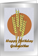 Birthday ~ Godmother ~ Autumn Harvest Wheat card