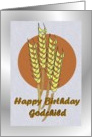 Birthday ~ Godchild ~ Autumn Harvest Wheat card