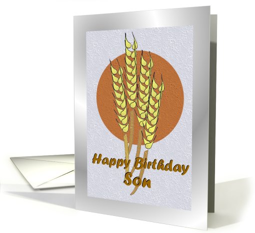 Birthday ~ Son ~ Autumn Harvest Wheat card (776418)