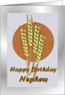 Birthday ~ Nephew ~ Autumn Harvest Wheat card