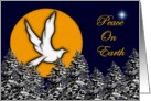 Peace On Earth ~ General ~ Dove Flying Over Tree Tops card