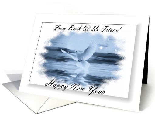 Happy New Year ~ From Both Of Us Friend ~ Dove Flying Over... (830082)