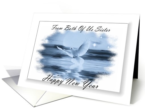Happy New Year ~ From Both Of Us Sister ~ Dove Flying Over... (830094)