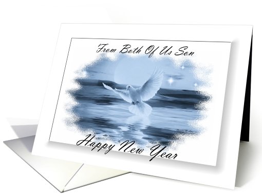 Happy New Year ~ From Both Of Us Son ~ Dove Flying Over... (830095)