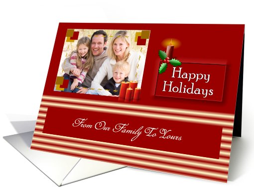 Happy Holidays ~ Photo Card ~ Add Your Photo / Text card (865013)