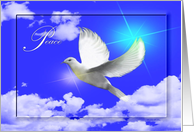 Religious / New Year ~ General ~ Peace Text - Dove in flight card
