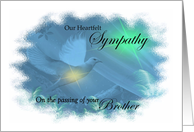 Our Heartfelt Sympathy - Loss Of Brother - Dove in Pastels card