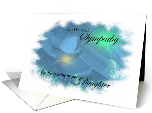 Our Heartfelt Sympathy - Loss Of Daughter - Dove in Pastels card
