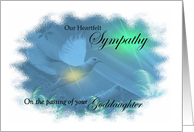 Our Heartfelt Sympathy - Loss Of Goddaughter - Dove in Pastels card