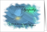 Loss of Mother - Our Heartfelt Sympathy - Dove in Pastels card