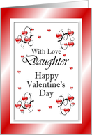 With Love Daughter / Happy Valentine’s Day, Red Hearts card