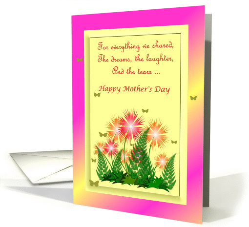 Happy Mother's Day ~ Colorful Flowers & Ferns card (900424)