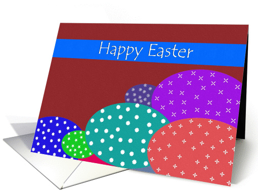 Happy Easter ~ General ~ Colorful Speckled Easter Eggs card (904715)