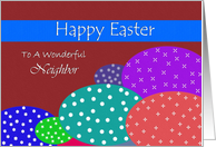 Neighbor / Happy Easter ~ Colorful Speckled Easter Eggs card