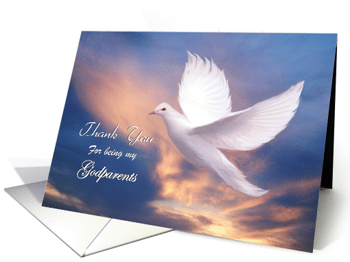 Thank You ~ Being Godparents - Dove card (938718)
